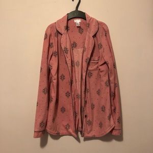 Claudel Pink Fleece Pajama Top